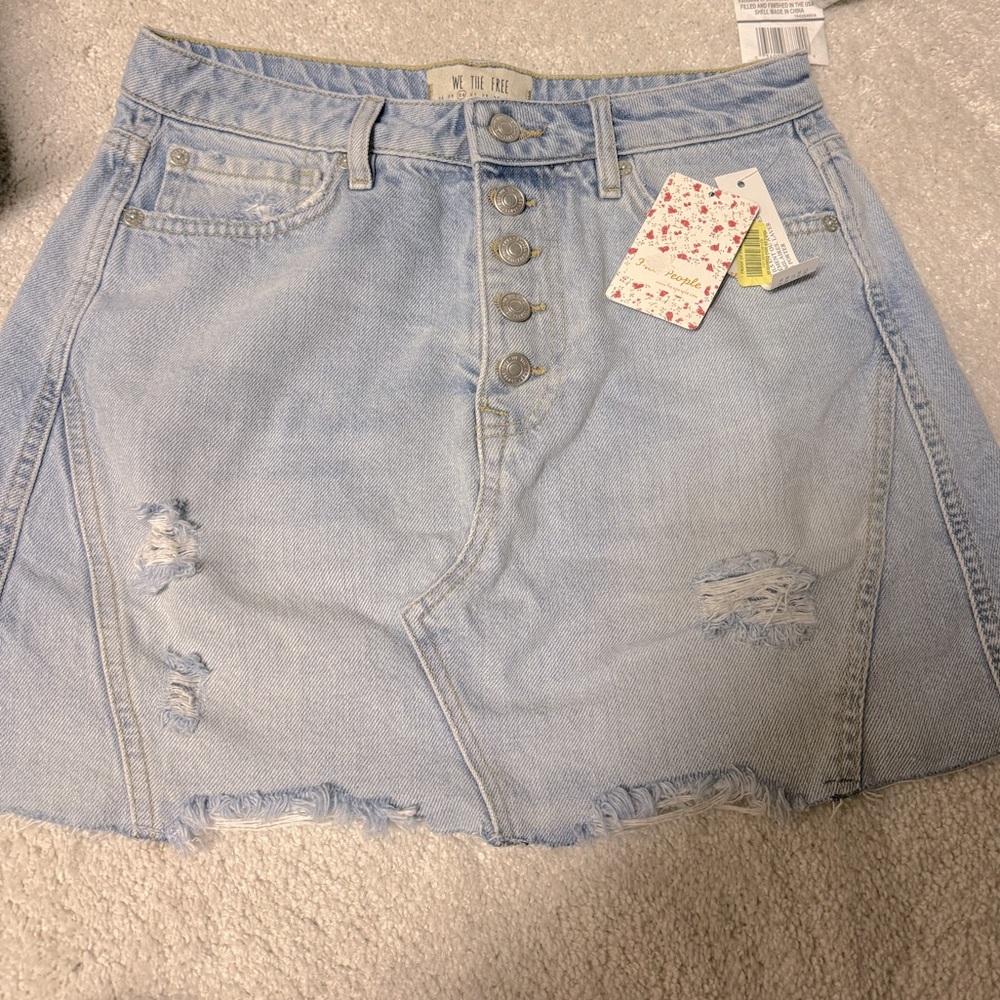 NWT Free People Denim Skirt. Size 26.